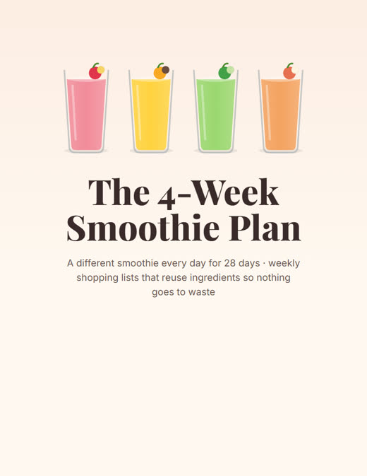 4-week smoothie plan